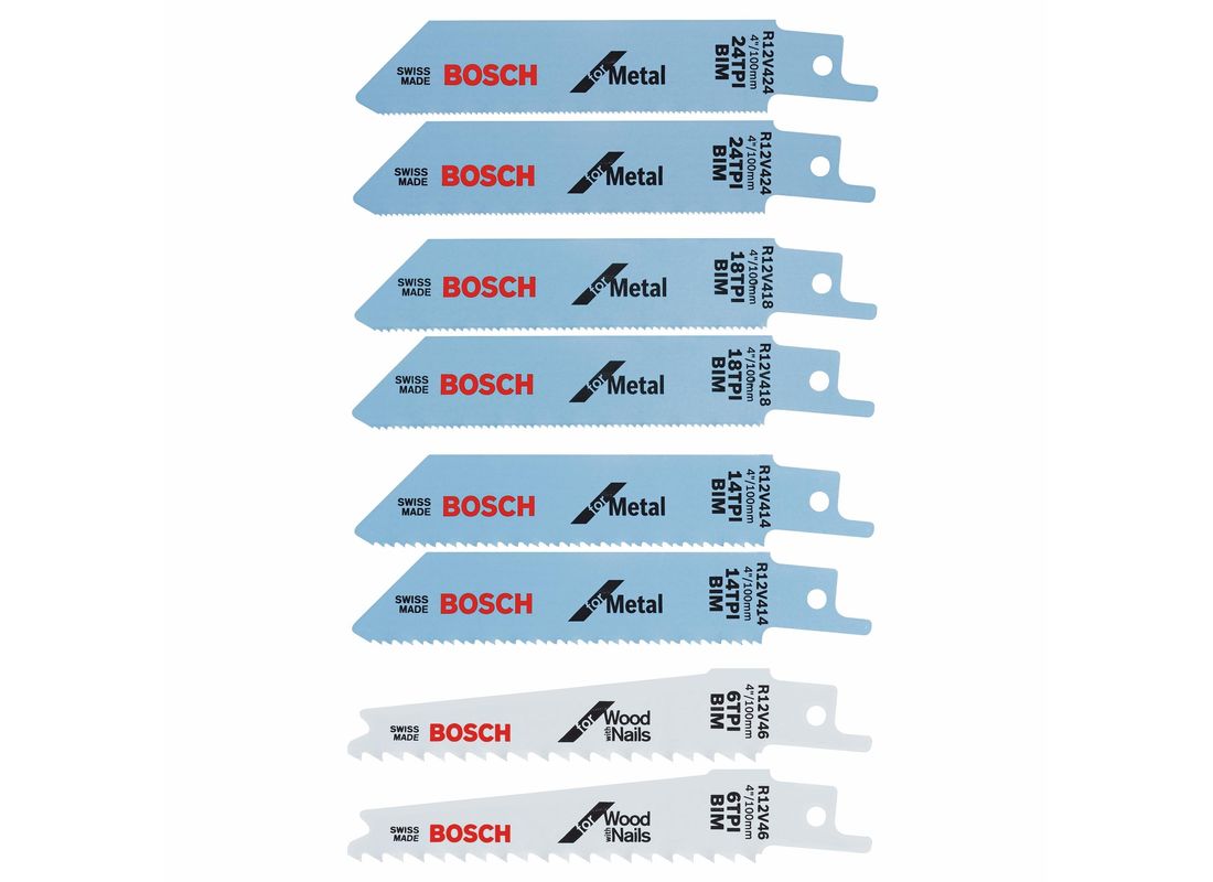 Lames de scie alternative spécialisée pour la cloison sèche de 4 po à 6 dents par pouce, 5 pièces Bosch R12VD46