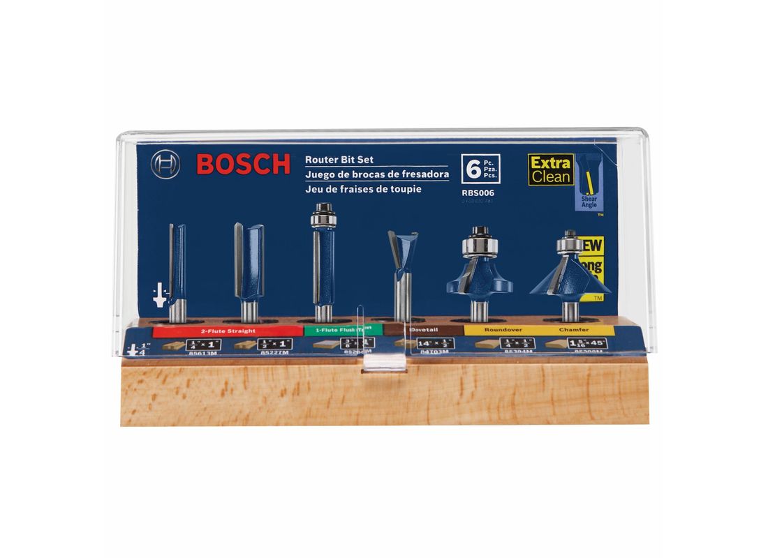 6pc Multi-Purpose Set 1/4 In.-Shank Bosch RBS006