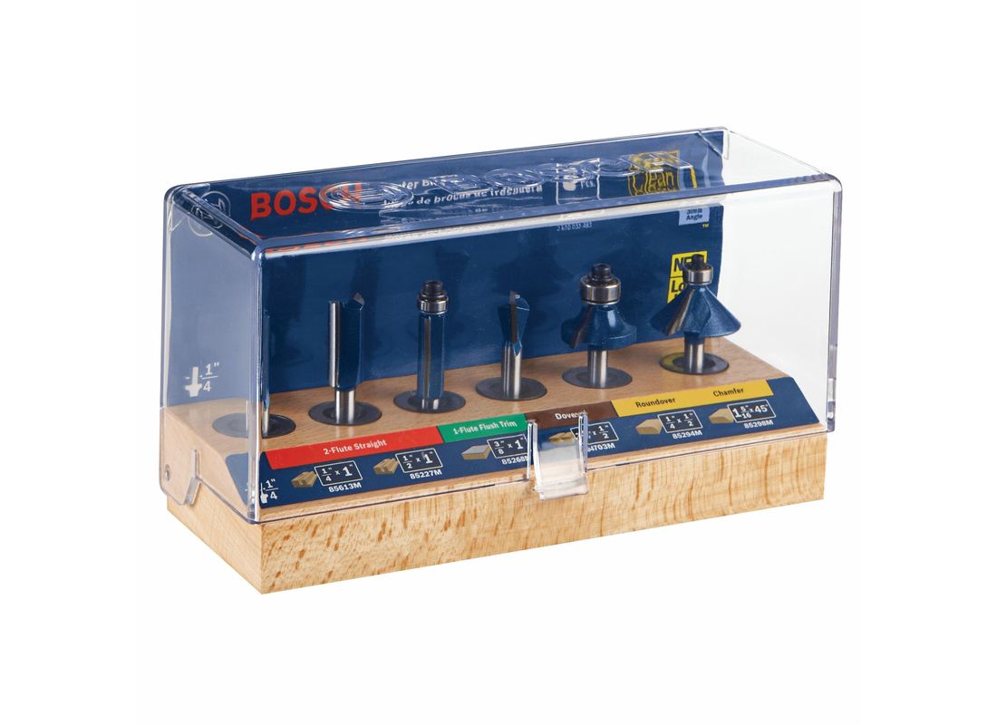 6pc Multi-Purpose Set 1/4 In.-Shank Bosch RBS006