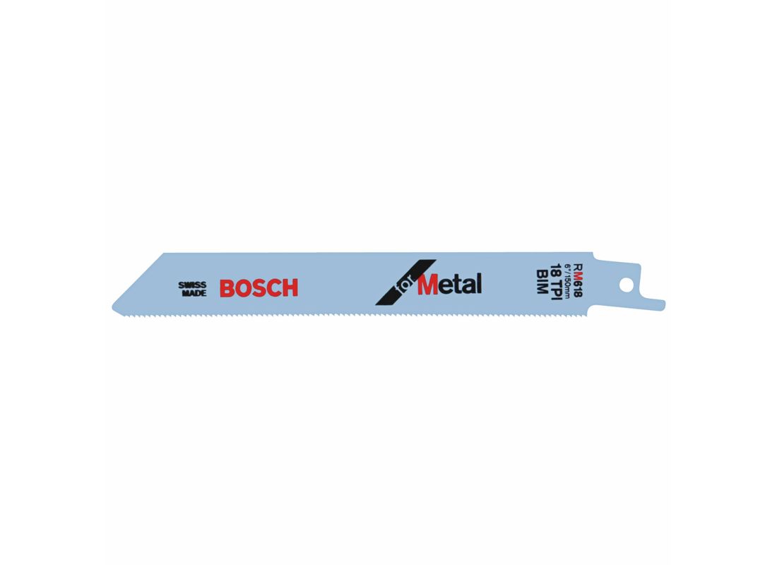 Lame de scie alternative pour le métal de 6 po à 18 dents par pouce, 25 pièces Bosch RM618-25B