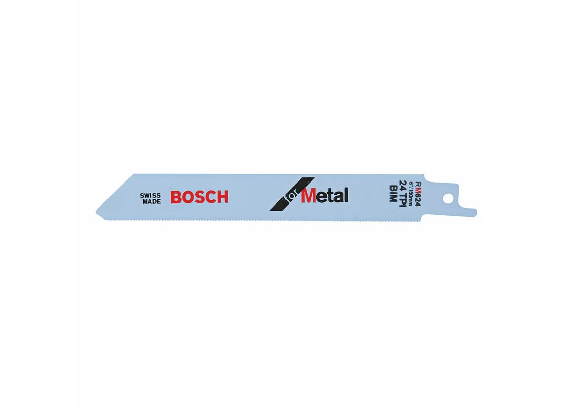 Lame de scie alternative pour le métal de 6 po à 24 dents par pouce, 5 pièces Bosch RM624