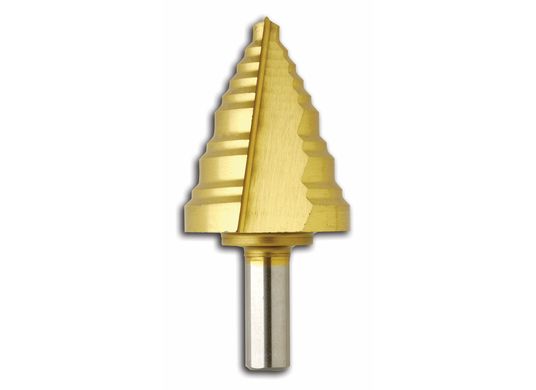 1/4 In. to 1-3/8 In. Titanium-Coated Step Drill Bit