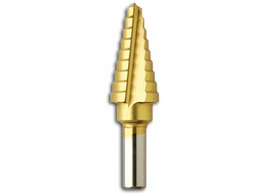 1/4 In. to 3/4 In. Titanium-Coated Step Drill Bit