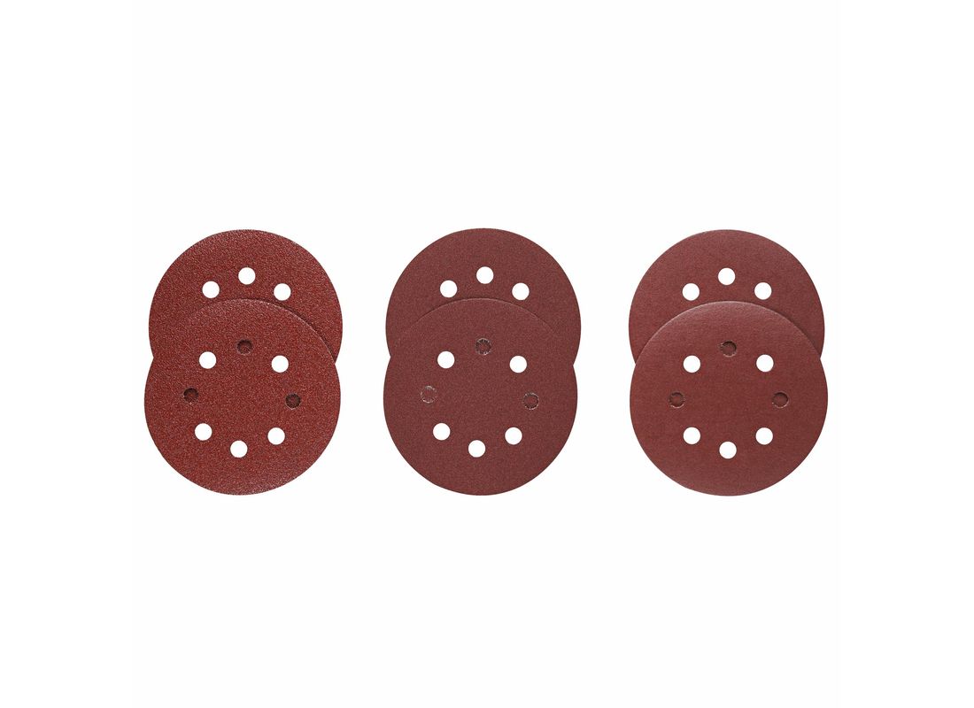 6 pc. Assortment 5 In. 8 Hole Hook-And-Loop Sanding Discs Bosch SR5R000