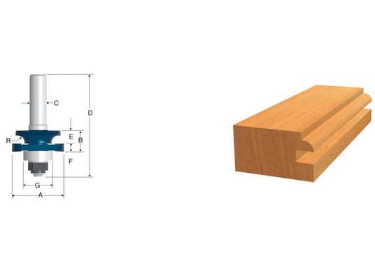 1-3/8 In. x 3/4 In. Carbide Tipped Beading Stile Bit