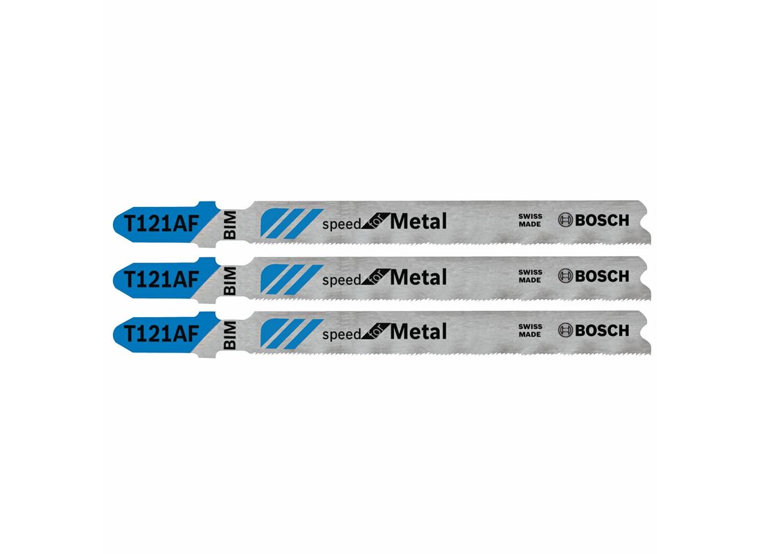 3 pc. 3-5/8 In. 21 TPI Speed for Metal T-Shank Jig Saw Blades Bosch T121AF3