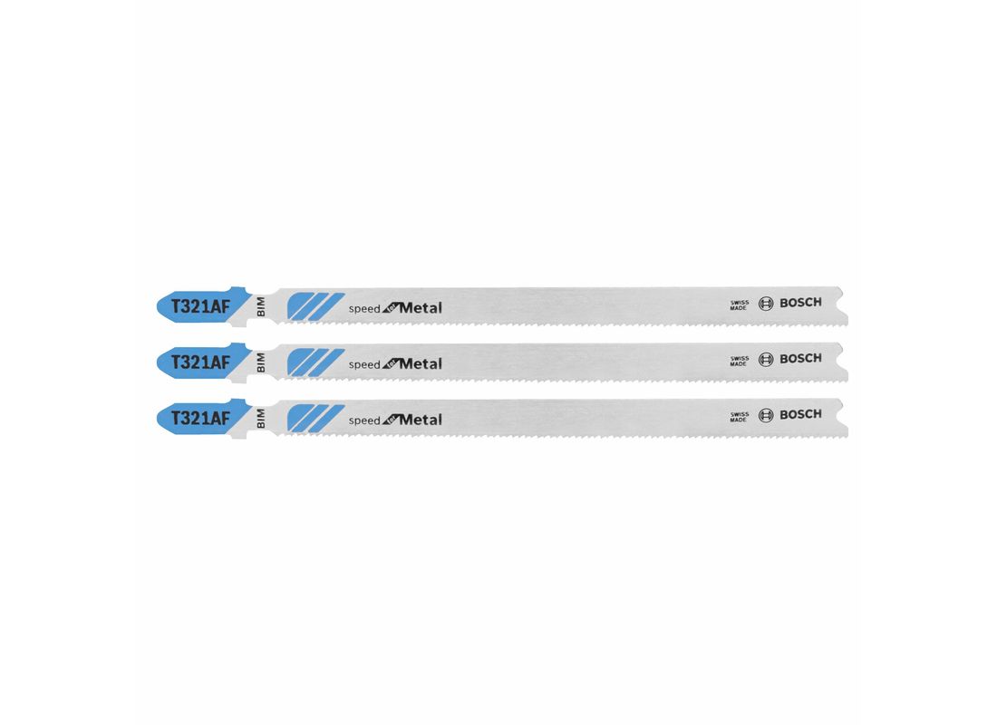 3 pc. 5-1/4 In. 21 TPI Speed for Metal T-Shank Jig Saw Blades Bosch T321AF3