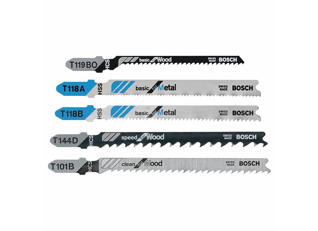 5 pc. T-Shank Jig Saw Blade Set for Wood and Metal Bosch T500