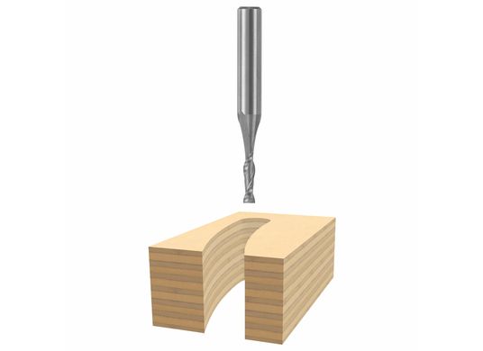 1/8 In. x 1/2 In. Solid Carbide 2-Flute Upcut Spiral Bit