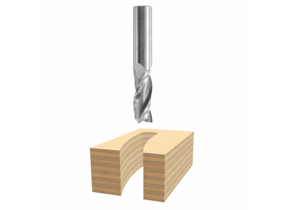 1/2 In. x 1-1/4 In. Solid Carbide 3-Flute Upcut Spiral Bit Bosch 85961M