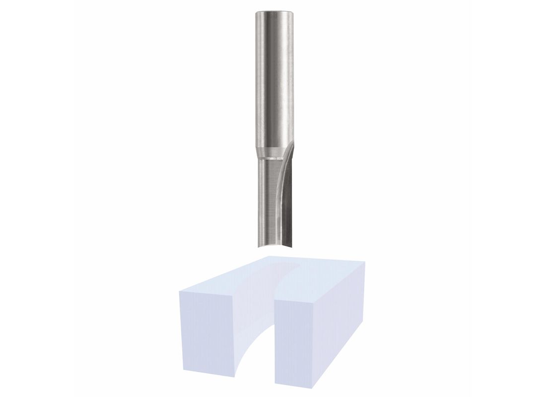 1/4 In. x 1 In. Solid Carbide 2-Flute Plastic Cutting Straight Bit Bosch 85987M