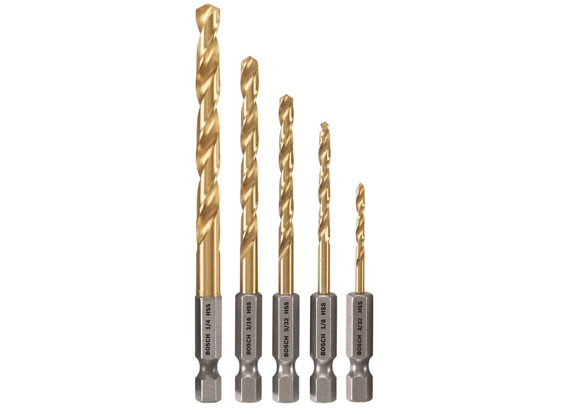 5 Pc. Impact Tough™ Titanium Drill Bit Set Bosch TI5IM