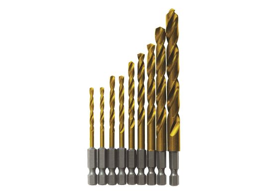 9 Pc. Impact Tough™ Titanium Drill Bit Set