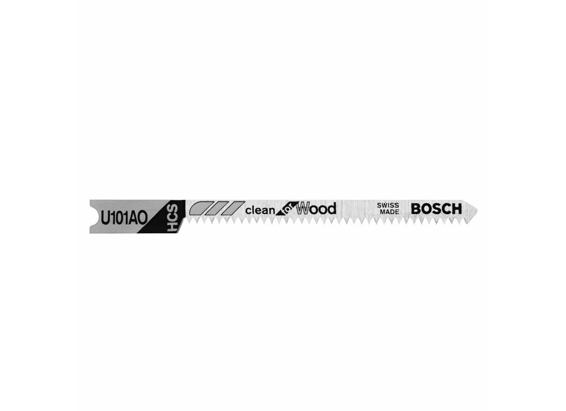 5 pc. 3-1/4 In. 20 TPI Clean for Wood U-shank Jig Saw Blades Bosch U101AO