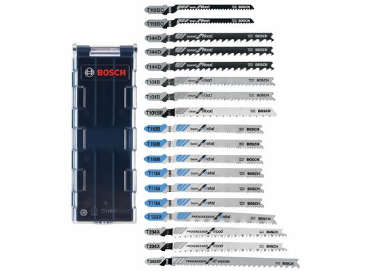 18 pc. T-Shank Wood and Metal Cutting Jig Saw Blade Set