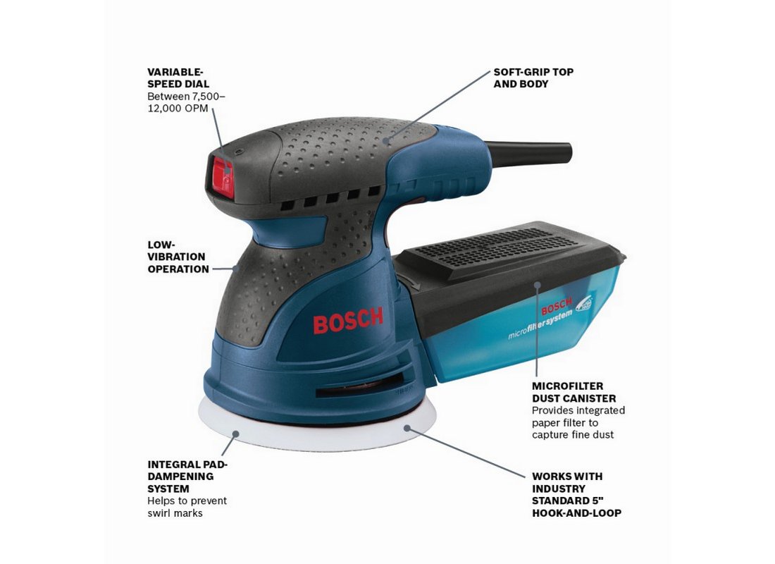 5 In. Random Orbit Sander/Polisher Bosch ROS20VSK