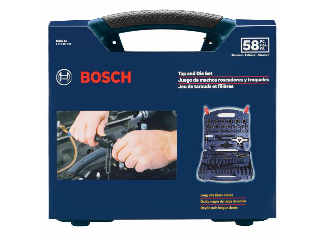 58 pc. Black Oxide Tap and Die Set Bosch B44713