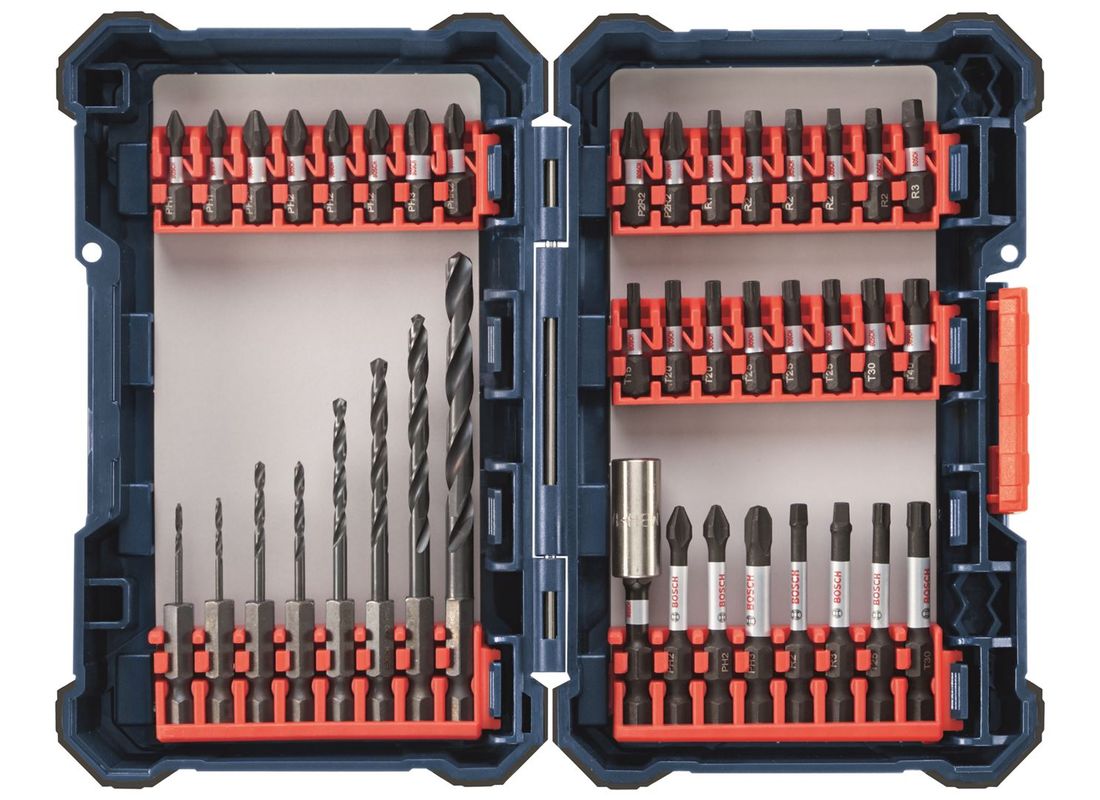 Coffret de rangement personnalisé pour perçage et vissage Impact Tough™, ensemble de 40 pièces Bosch DDMS40