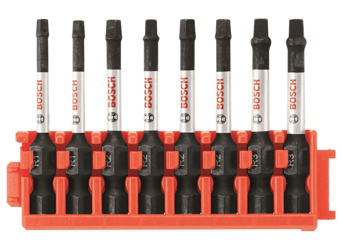 8 pc. Impact Tough™ Square 2 In. Power Bits with Clip for Custom Case System CCSSQV208 Bosch CCSSQV208