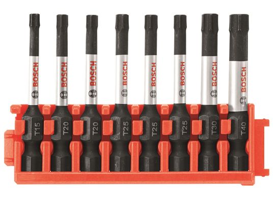 8 pc. Impact Tough™ Torx® 2 In. Power Bits with Clip for Custom Case System CCSTV208