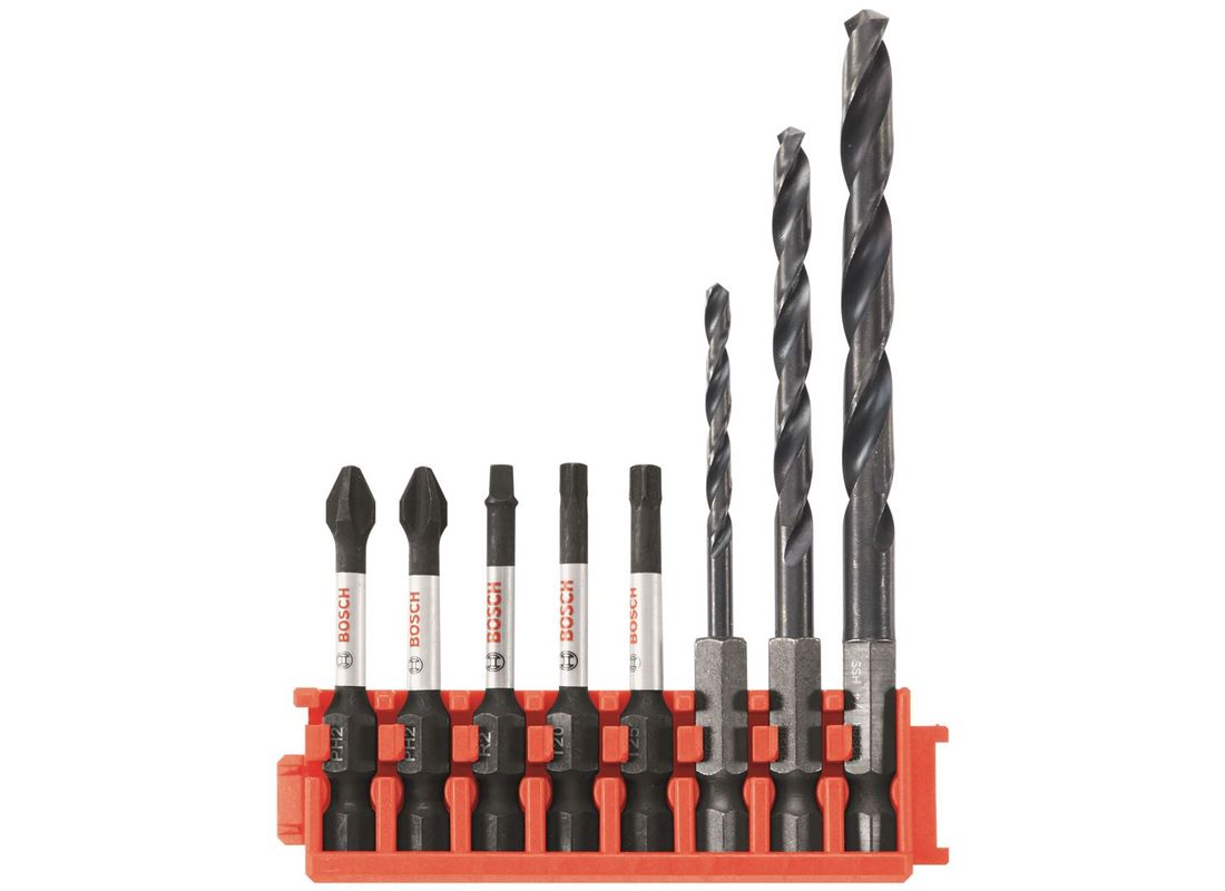 8 pc. Impact Tough™ Black Oxide Drill and Drive Bits with Clip for Custom Case System CCSDDV08 Bosch CCSDDV08