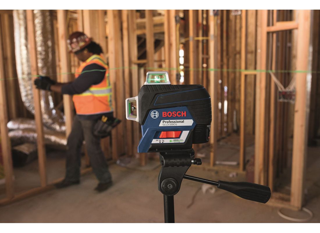 360? Connected Green-Beam Three-Plane Leveling and Alignment-Line Laser Bosch GLL3-330CG