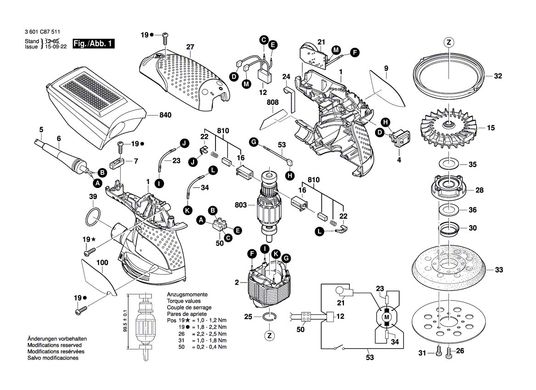 Outil de ponçage/polissage à mouvement orbital aléatoire de 5 po