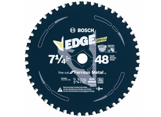 7-1/4 In. 48 Tooth Edge Circular Saw Blade for Ferrous Metal Cutting