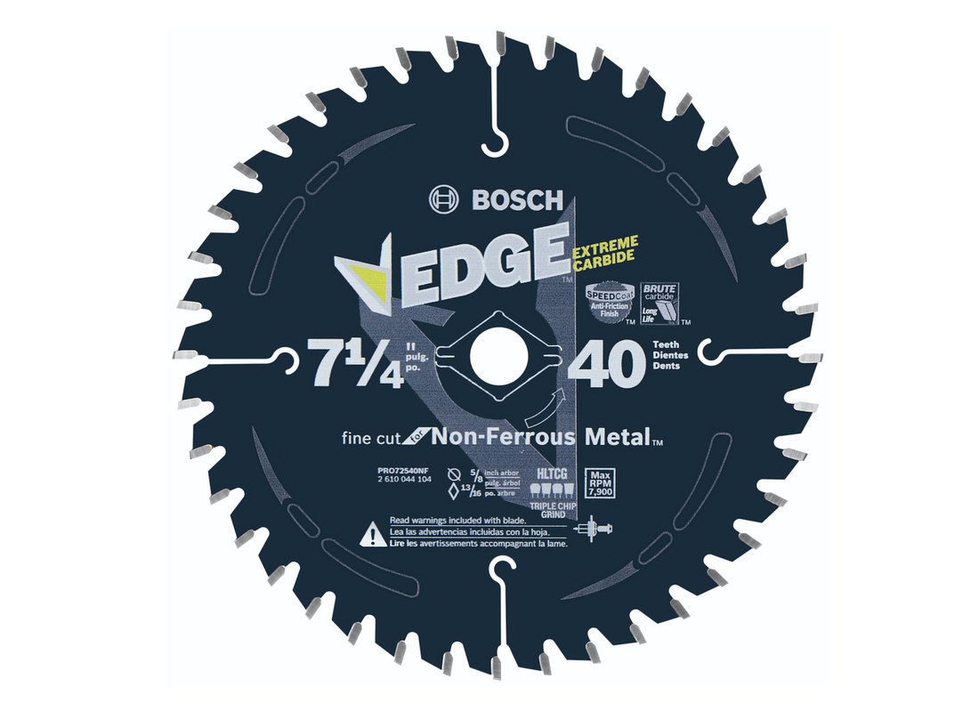 7-1/4 In. 40 Tooth Edge Non-Ferrous Metal-Cutting Circular Saw Blade