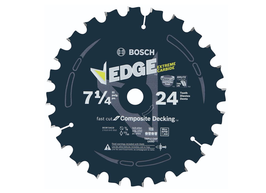 7-1/4 In. 24 Tooth Edge Circular Saw Blade for Framing