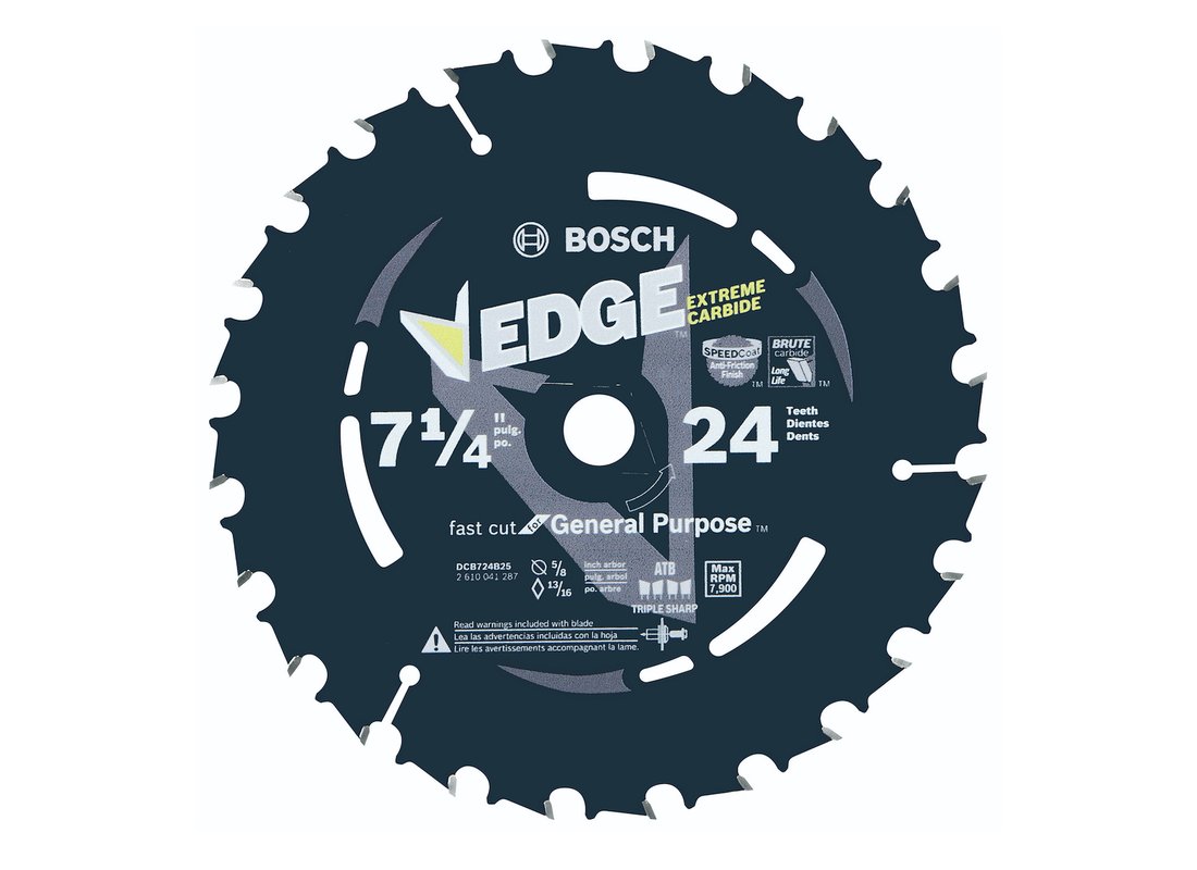 3 pc. 7-1/4 In. 24 Tooth Edge Circular Saw Blades for Framing (Bulk)