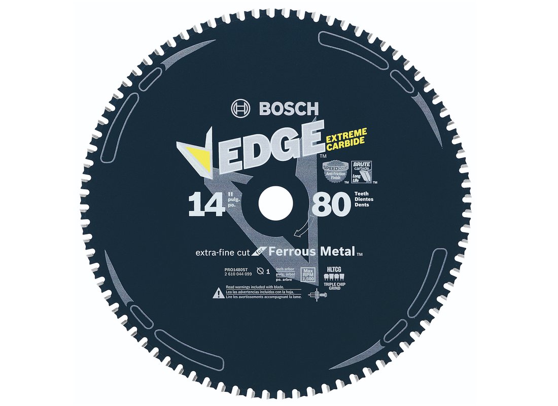 14 In. 80 Tooth Edge Circular Saw Blade for Ferrous Metal Cutting