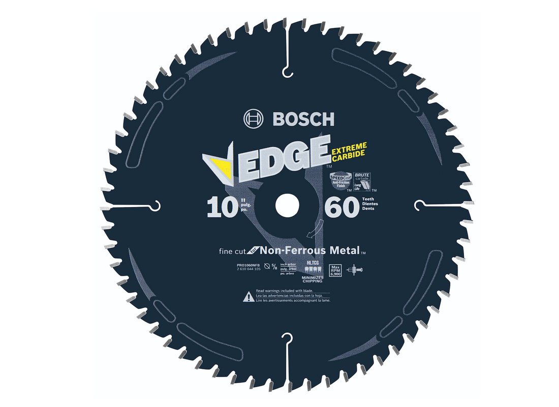 Lame de scie circulaire Edge de 10 po à 60 dents pour la coupe de métaux non ferreux