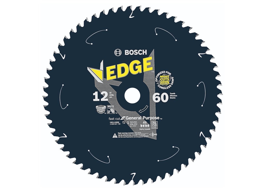 12 In. 60 Tooth Edge Cordless Circular Saw Blade for General Purpose