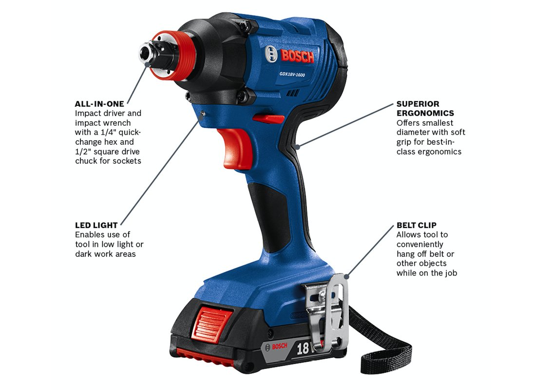 18V Freak 1/4 In. and 1/2 In. Two-In-One Bit/Socket Impact Driver Kit