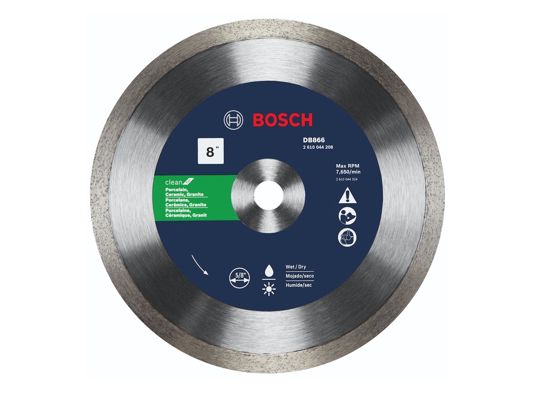 Disque diamanté premium Rapido™ de 8 po à couronne de coupe continue pour carreaux en porcelaine