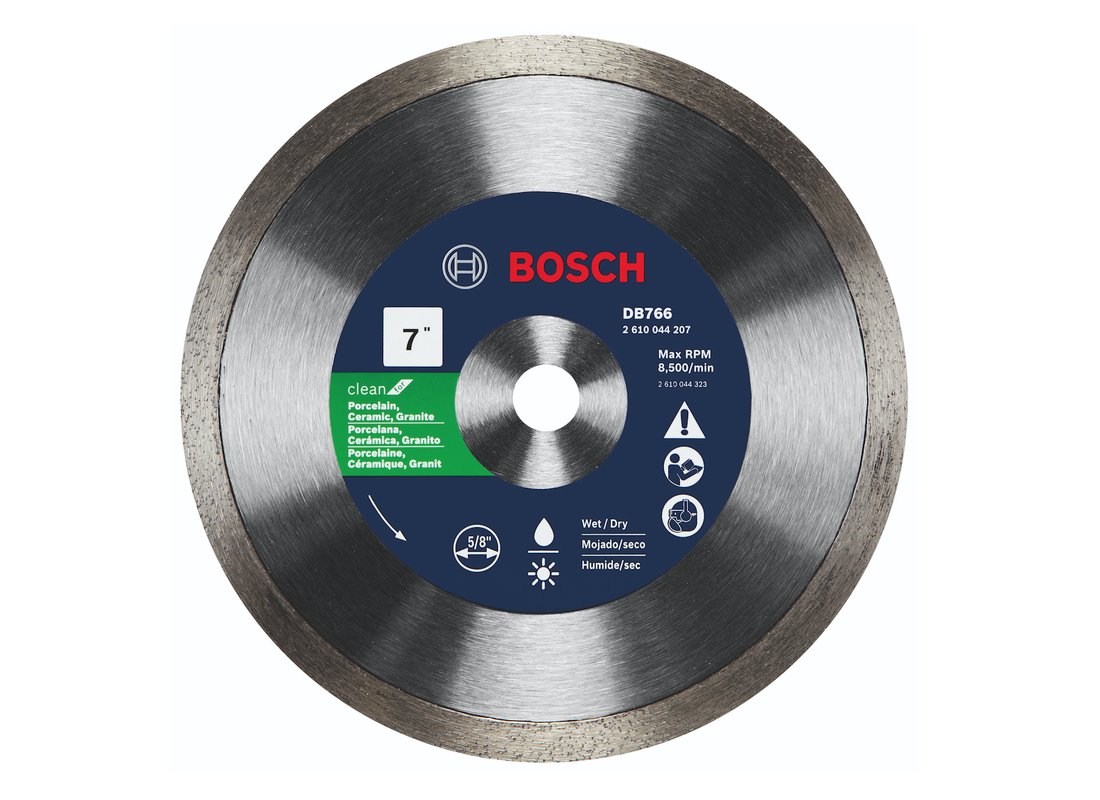 Disque diamanté premium Rapido™ de 7 po à couronne de coupe continue pour carreaux en porcelaine