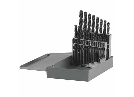 21 pc. Metal Index Black Oxide Drill Bit Set