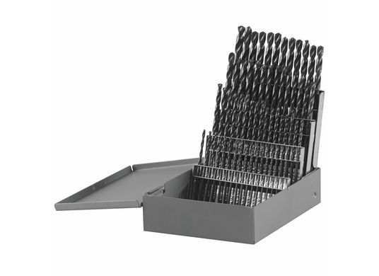 60 pc. Metal Index Black Oxide Drill Bit Set