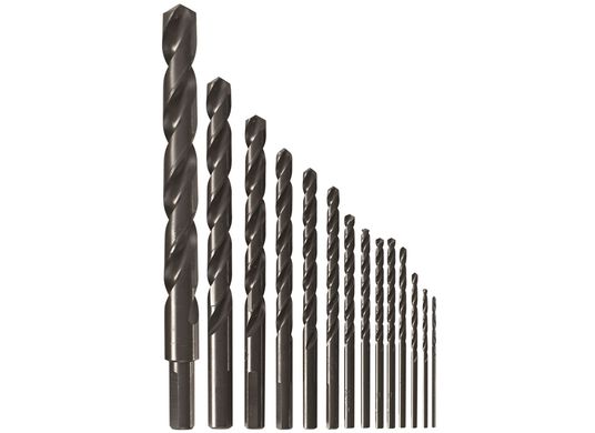 14 pc. Black Oxide Metal Drill Bit Set