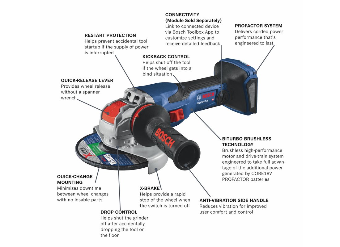 PROFACTOR 18V Spitfire X-LOCK Connected-Ready 5 – 6 In. Angle