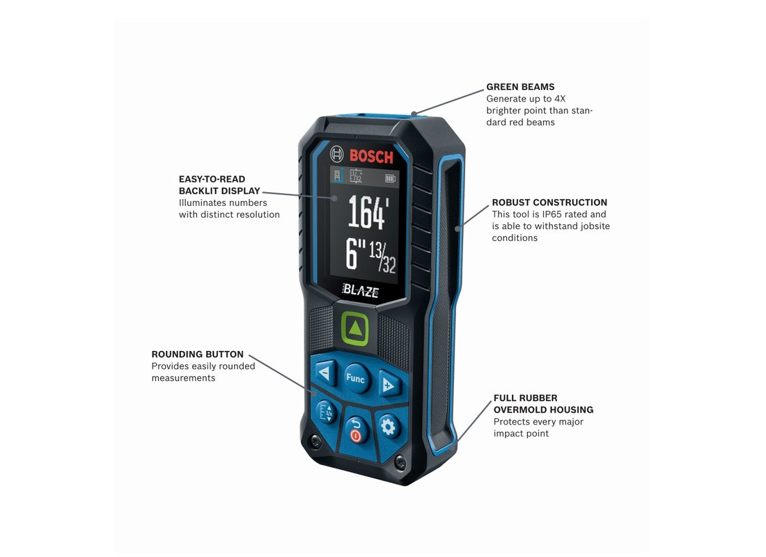 BLAZE™ Green-Beam 165 Ft. Laser Measure