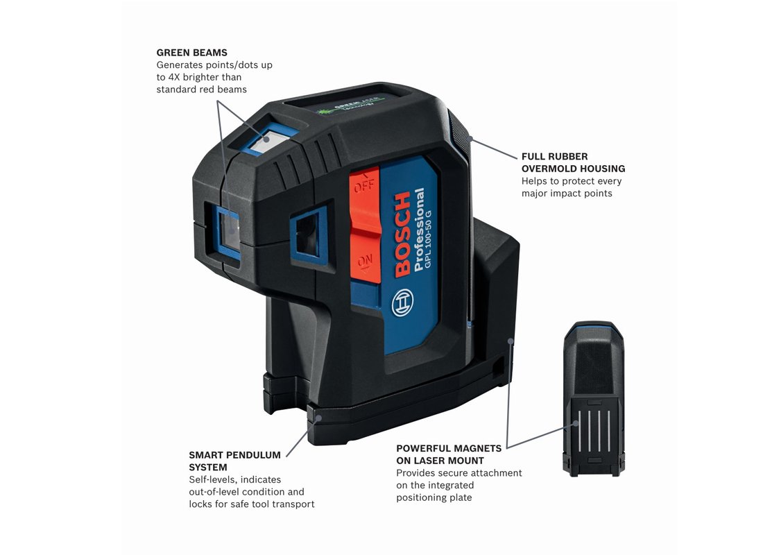 Green Beam Five Point Self Leveling Alignment Laser Power Tools