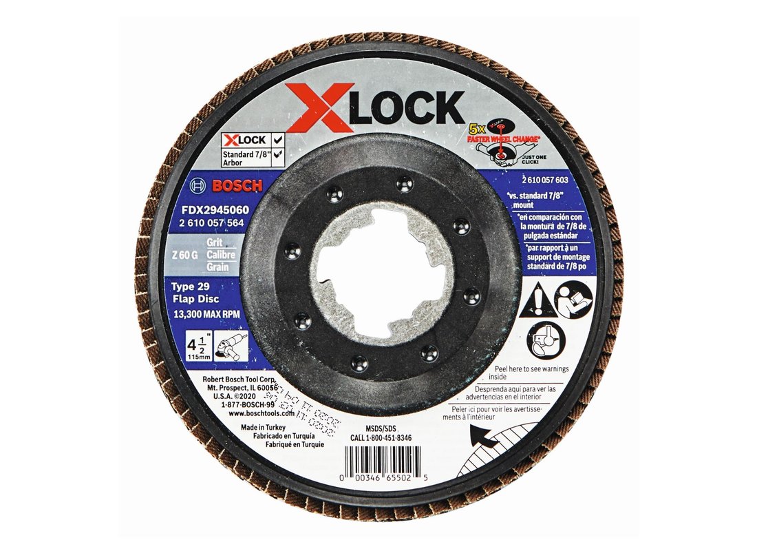 4-1/2 In. X-LOCK Arbor Type 29 60 Grit Flap Disc