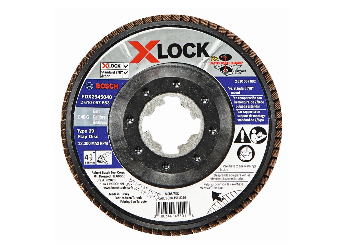 4-1/2 In. X-LOCK Arbor Type 29 40 Grit Flap Disc